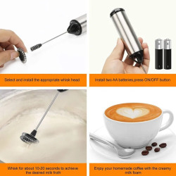 Espumador de leche portátil BALASHOV: Espuma cremosa perfecta para café y más